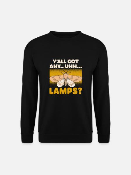 Y'all Got Any Lamps Entomologist Moth Saying - Unisex Sweatshirt - black