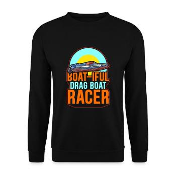 Boat-Iful Drag Boat Racer Speedboat Design - Sweat-shirt Unisexe - noir - Devant - Alina (178cm) & Michal (187cm)