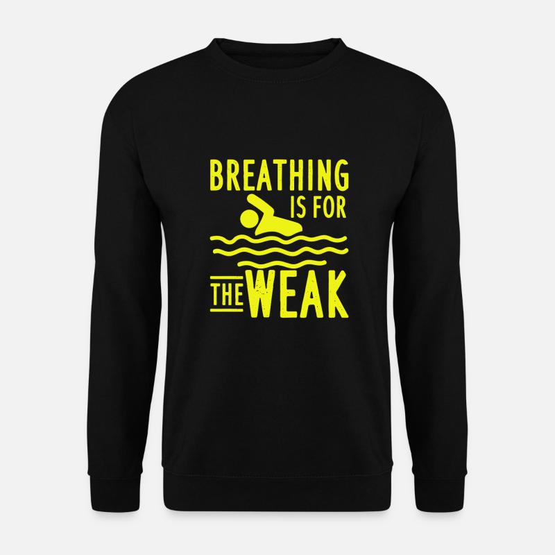 Schwimmer Ohne Atemzug Schwimmlehrer Spruch - Unisex Pullover - Schwarz