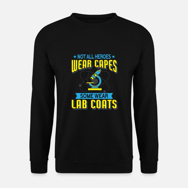 Helden Im Labor - Mikroskop Chemie Humor - Unisex Pullover - Schwarz