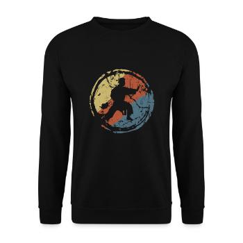 judo - Unisex Sweatshirt - black - Front - Alina (178cm) & Michal (187cm)