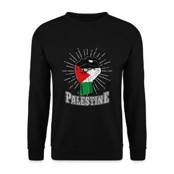 Palestine poing - Sweat-shirt Unisexe - noir - Devant - Alina (178cm) & Michal (187cm)
