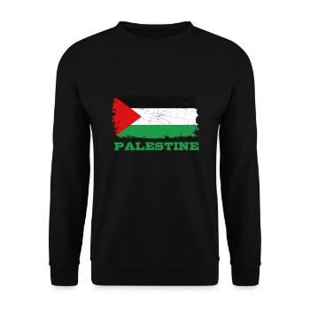 Palästina Flagge - Unisex Sweatshirt - black - Front - Alina (178cm) & Michal (187cm)