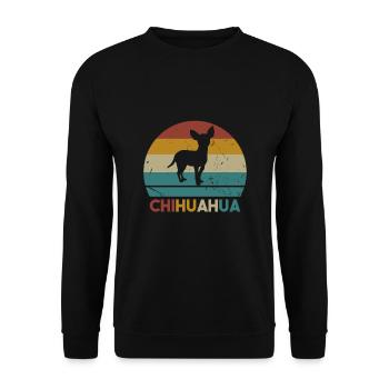 Chihuahua - Unisex Sweatshirt - black - Front - Alina (178cm) & Michal (187cm)