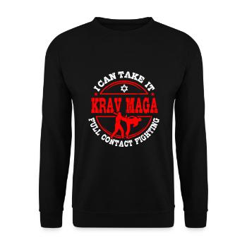 Krav Maga Geschenkidee - Unisex Pullover - Schwarz - Vorne - Alina (178cm) & Michal (187cm)