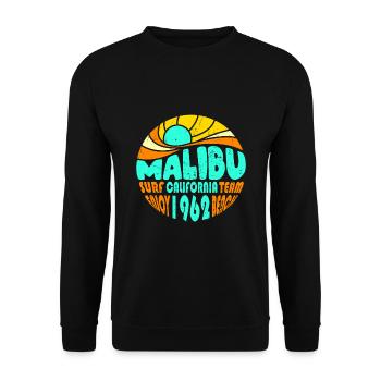 Malibu California Hippie - Unisex Sweatshirt - black - Front - Alina (178cm) & Michal (187cm)