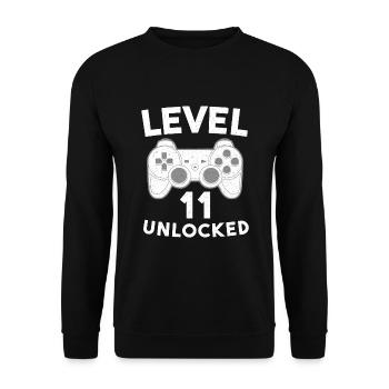 Niveau 11 Unlocked 11 Anniversaires Chemise - Sweat-shirt Unisexe - noir - Devant - Alina (178cm) & Michal (187cm)