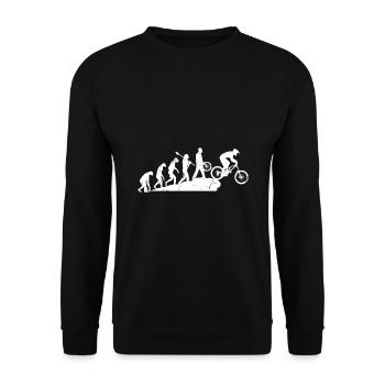 Mountainbike Evolution Fahrrad Radsport Rad - Unisex Pullover - Schwarz - Vorne - Alina (178cm) & Michal (187cm)