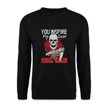 Inner Serial Killer - Unisex Pullover - Schwarz - Vorne - Alina (178cm) & Michal (187cm)
