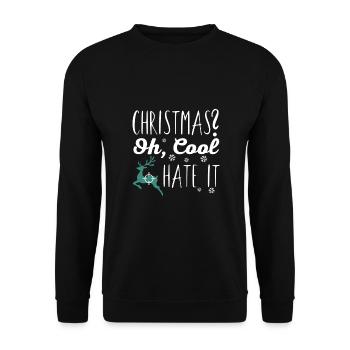 Anti Christmas - Unisex Sweatshirt - black - Front - Alina (178cm) & Michal (187cm)