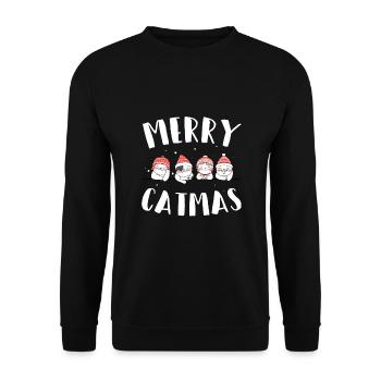 Christmas - Unisex Sweatshirt - black - Front - Alina (178cm) & Michal (187cm)