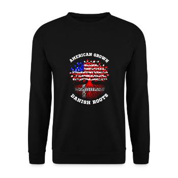 Denmark USA America gift - Unisex Sweatshirt - black - Front - Alina (178cm) & Michal (187cm)