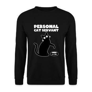 Chemise de chats drôle - Sweat-shirt Unisexe - noir - Devant - Alina (178cm) & Michal (187cm)