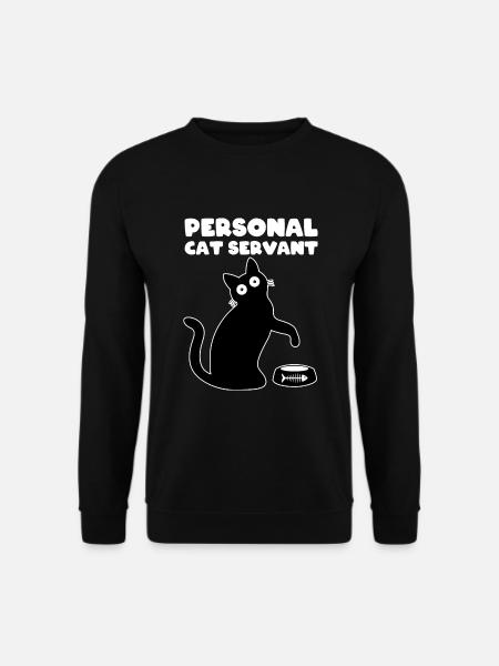 Katzen Shirt lustig - Unisex Pullover - Schwarz