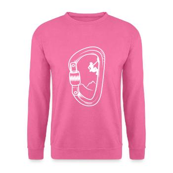 Bouldering Carabiner Shirt - Unisex Sweatshirt - pink - Front