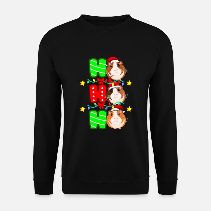 Meerschweinchen Weihnachten - Unisex Pullover - Schwarz
