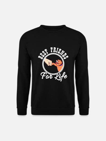 Englische Bulldogge Beste Freunde - Unisex Pullover - Schwarz