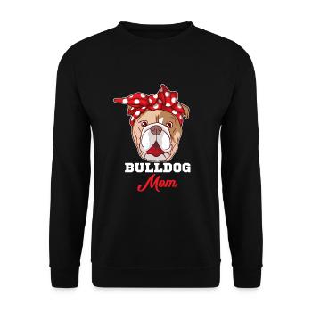Cadeau de fête des mères bouledogues anglais - Sweat-shirt Unisexe - noir - Devant - Alina (178cm) & Michal (187cm)