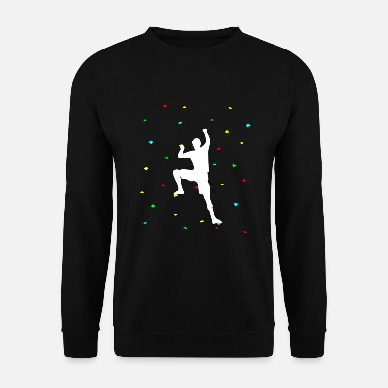 Bunte Kletterwand Klettern Bouldern - Unisex Pullover - Schwarz