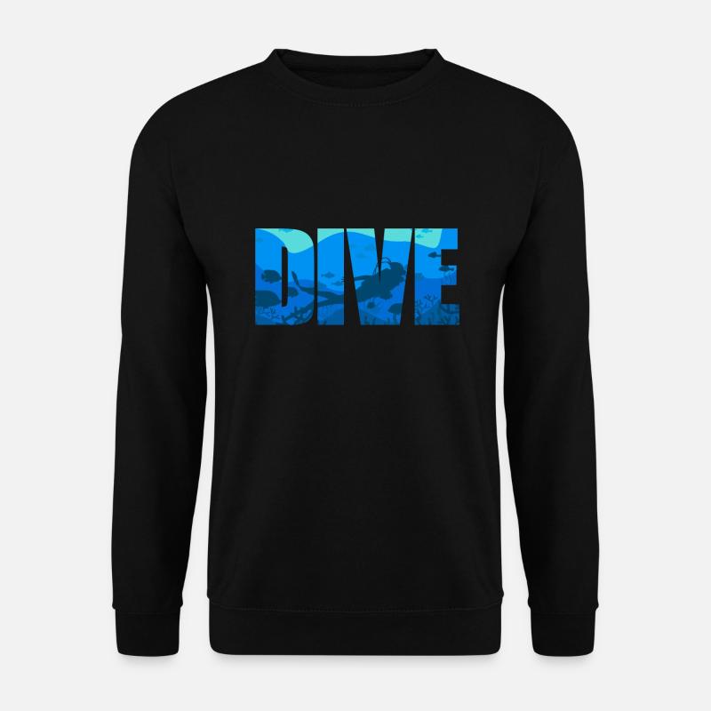 Tauchen Taucher Tauch Schnorcheln Geschenk - Unisex Pullover - Schwarz