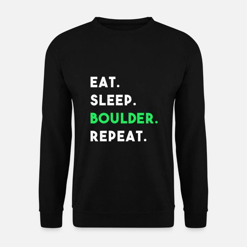 EAT SLEEP BOULDER REPEAT - Unisex Sweatshirt - black