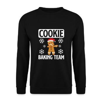 Dabbing Lebkuchen - Unisex Pullover - Schwarz - Vorne - Alina (178cm) & Michal (187cm)