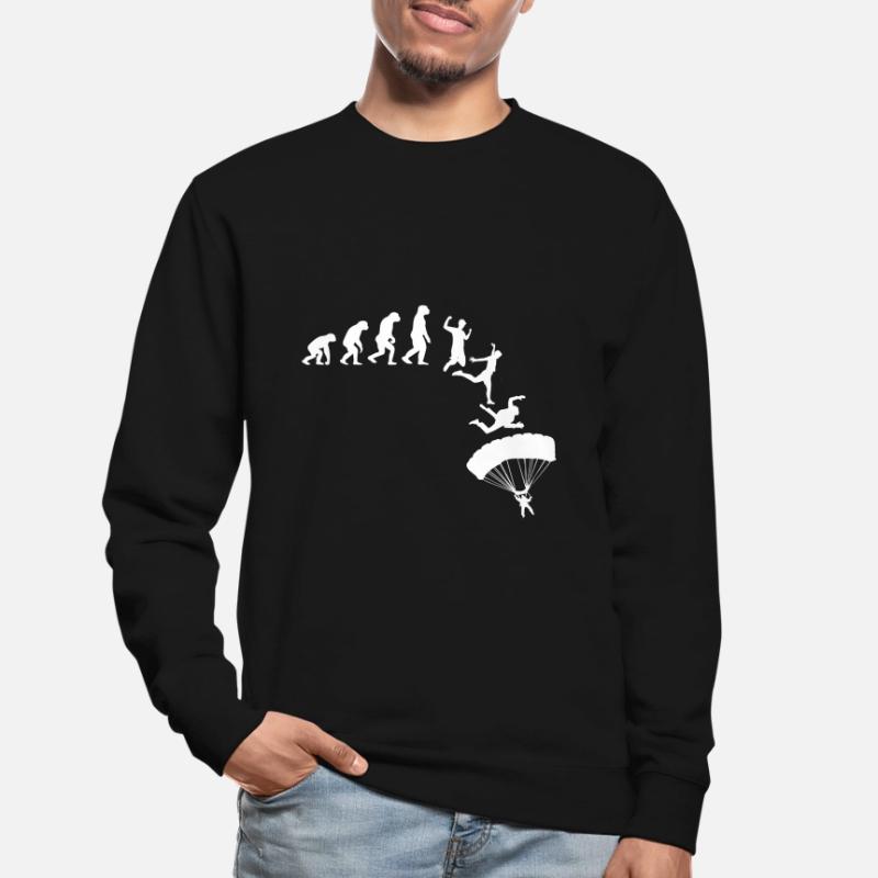 Evolution Fallschirmspringer Skydiver Geschenk Unisex Pullover