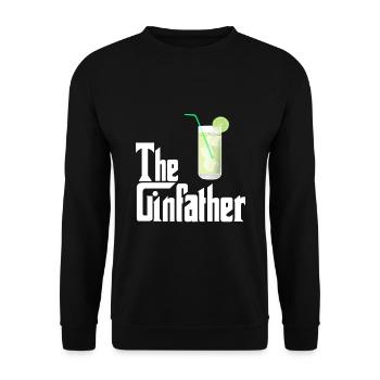 The Ginfather Gin and Tonic - Unisex Sweatshirt - black - Front - Alina (178cm) & Michal (187cm)