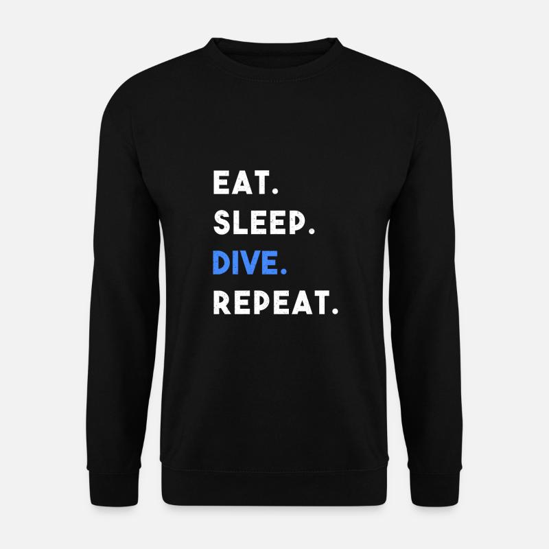 EAT SLEEP DIVE REPEAT - Sweat-shirt Unisexe - noir