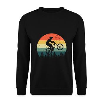 CHEMISE DE VÉLO DE MONTAGNE VTT VÉLO DE MONTAGNE - Sweat-shirt Unisexe - noir - Devant - Alina (178cm) & Michal (187cm)