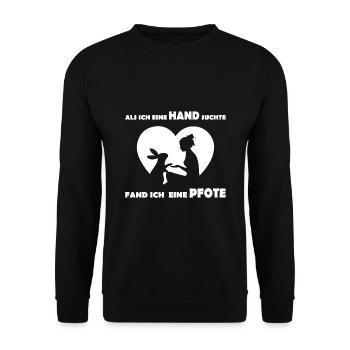Hasen Freund süß Spruch - Unisex Pullover - Schwarz - Vorne - Alina (178cm) & Michal (187cm)