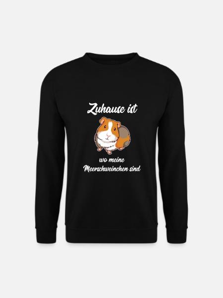 Zuhause ist wo meine Meerschweinchen sind Geschenk - Unisex Pullover - Schwarz
