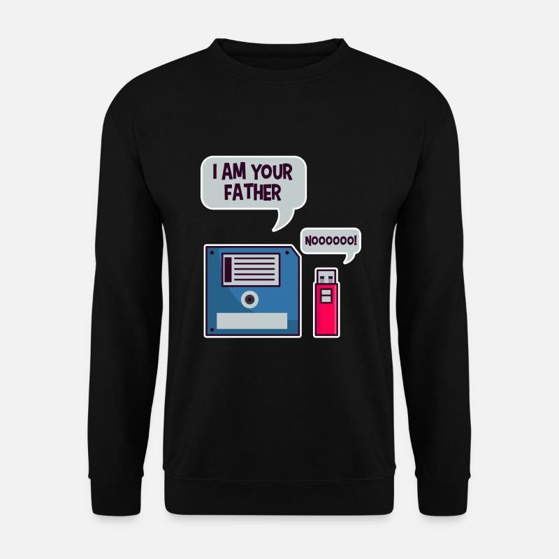 USB Floppy Disk Geek Shirt Computer Nerd lustig - Unisex Pullover - Schwarz