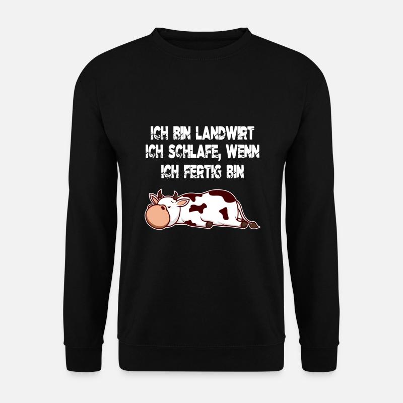 Landwirt Bauer Landwirtschaft Milchbauer Kuh Kühe - Unisex Pullover - Schwarz