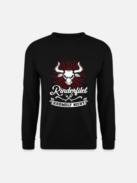 Rinderfilet krümelt nicht Grillen BBQ Grillmeister - Unisex Pullover - Schwarz