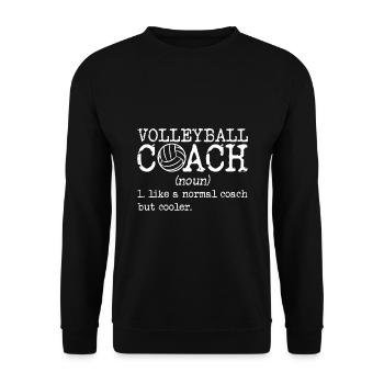 Définition d'entraîneur de volleyball - Sweat-shirt Unisexe - noir - Devant - Alina (178cm) & Michal (187cm)
