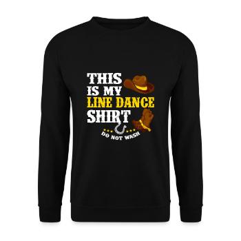 Line Dancer This Is My Line Dance Shirt Country - Unisex Sweatshirt - black - Front - Alina (178cm) & Michal (187cm)