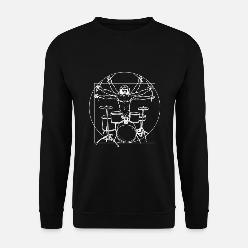 Batteur tambours Batteur Da Vinci - Sweat-shirt Unisexe - noir