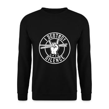 Pilons de batteur - Sweat-shirt Unisexe - noir - Devant - Alina (178cm) & Michal (187cm)