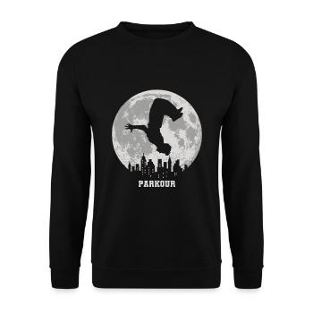 Parkour freerunning parkour runner idée cadeau - Sweat-shirt Unisexe - noir - Devant - Alina (178cm) & Michal (187cm)