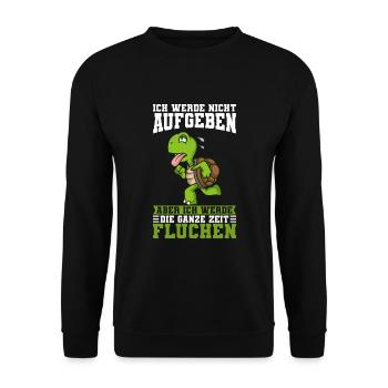 Laufen Ich Werde Nicht Aufgeben Läufer Schildkröte - Unisex Pullover - Schwarz - Vorne - Alina (178cm) & Michal (187cm)