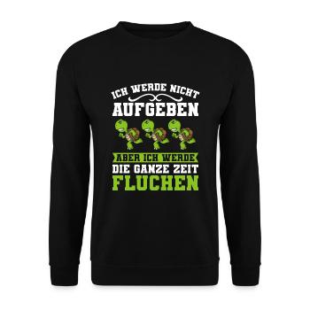 Laufen Ich Werde Nicht Aufgeben Läufer Schildkröte - Unisex Pullover - Schwarz - Vorne - Alina (178cm) & Michal (187cm)