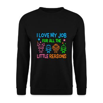 Educators children crawling group childminder daycare - Unisex Sweatshirt - black - Front - Alina (178cm) & Michal (187cm)