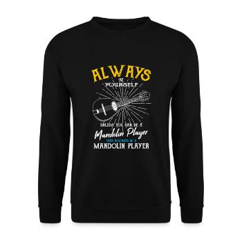 Mandolin player - Unisex Sweatshirt - black - Front - Alina (178cm) & Michal (187cm)