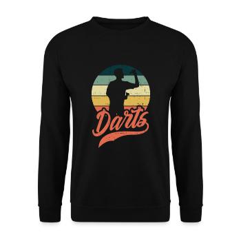 Darts vintage - Unisex Sweatshirt - black - Front - Alina (178cm) & Michal (187cm)