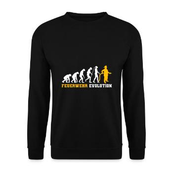 Firefighters evolution gift - Unisex Sweatshirt - black - Front - Alina (178cm) & Michal (187cm)
