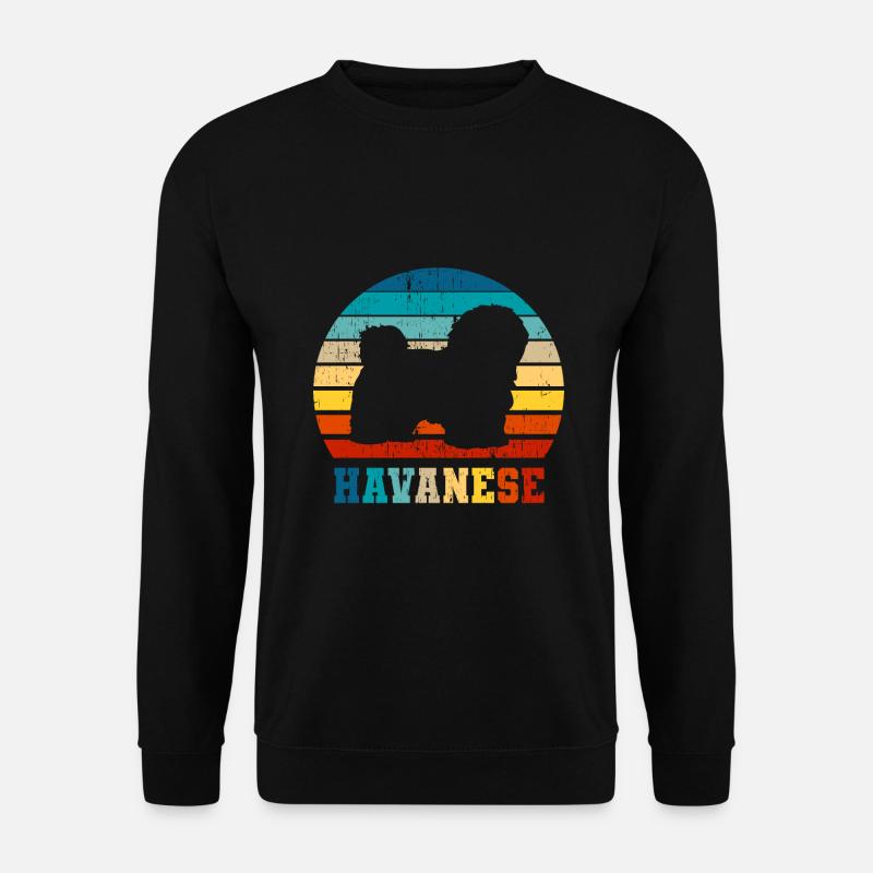 Havaneser Hund Vintage Geschenk - Unisex Pullover - Schwarz