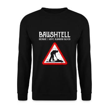 Albanien Flagge Baushtell Albanien Humor Albaner - Unisex Pullover - Schwarz - Vorne - Alina (178cm) & Michal (187cm)