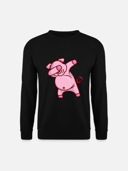 Dabbing Schwein Dab Sau Kinder Geschenk Idee - Unisex Pullover - Schwarz