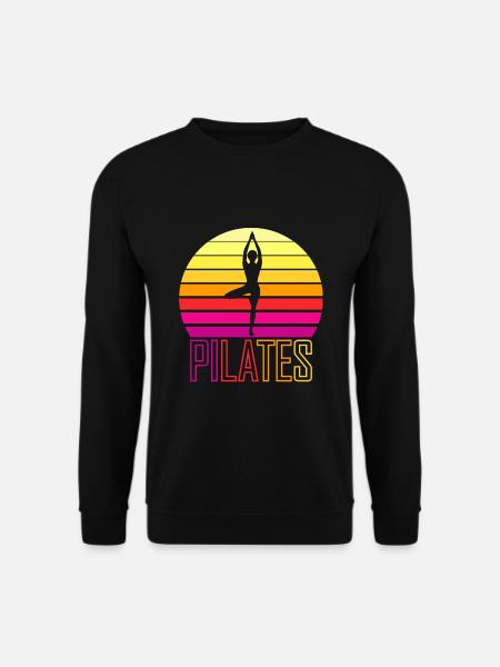 Pilates Retro Vintage Geschenk - Unisex Pullover - Schwarz